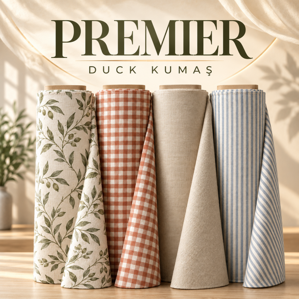 Zigzag Desenli Premier Duck Kumaş